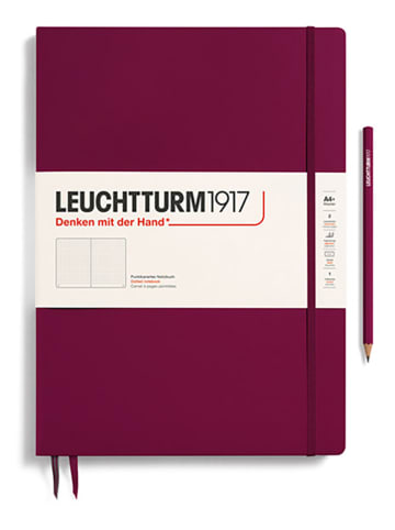 LEUCHTTURM1917 Notatnik w kolorze bordowym w kropki - A4