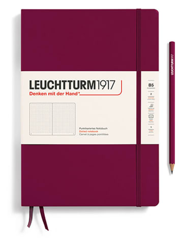 LEUCHTTURM1917 Gestipt notitieboek bordeaux - B5