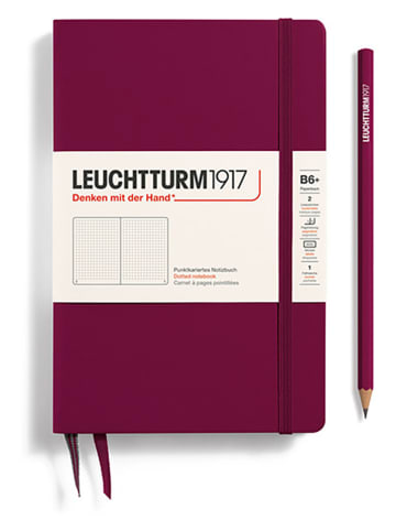 LEUCHTTURM1917 Notatnik w kolorze bordowym w kropki - B6+