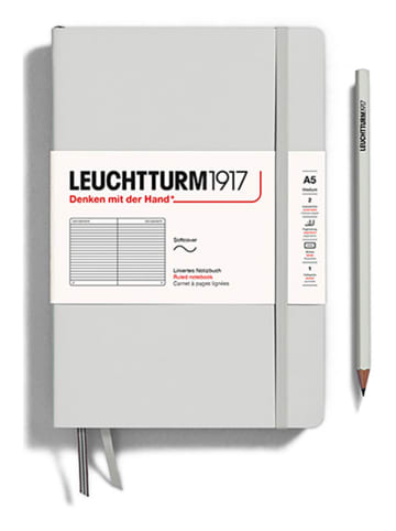 LEUCHTTURM1917 Liniertes Notizbuch in Hellgrau - A5