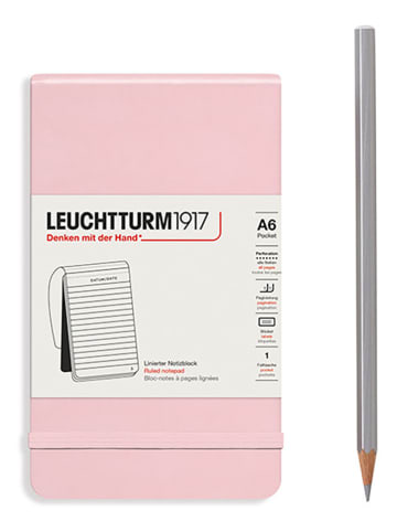 LEUCHTTURM1917 Linierter Notizblock in Rosa - A6