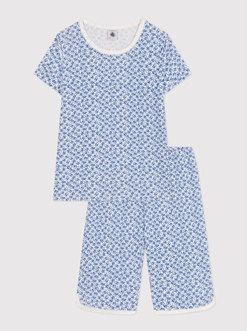 PETIT BATEAU Pyjama blauw/wit