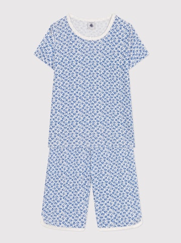 PETIT BATEAU Pyjama blauw/wit