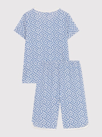 PETIT BATEAU Pyjama blauw/wit