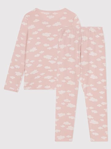 PETIT BATEAU Pyjama in Rosa/ Weiß