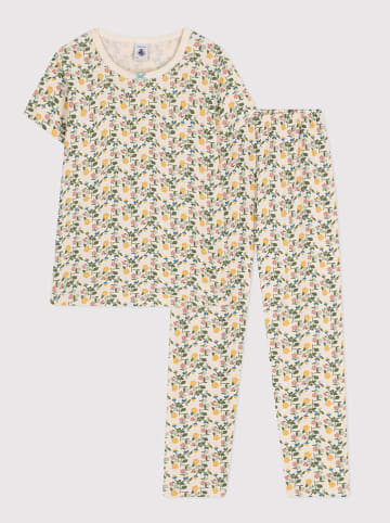 PETIT BATEAU Pyjama crème/groen/geel