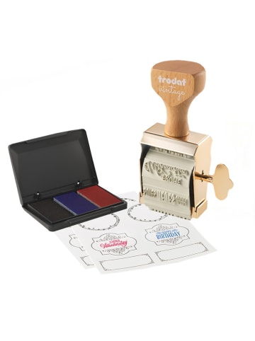 trodat Motiv-Stempel "Vintage - Besondere Anläße" in Gold/ Natur