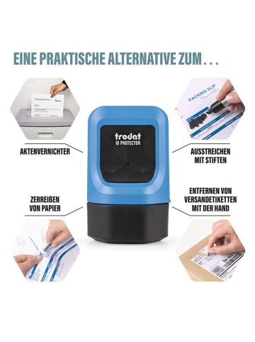 trodat 2tlg. Set: Tintenroller mit Nachfülltinten "ID Protector" in Blau