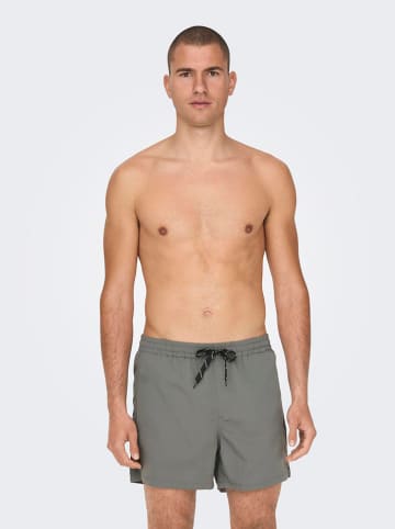 ONLY & SONS Badeshorts in Grau
