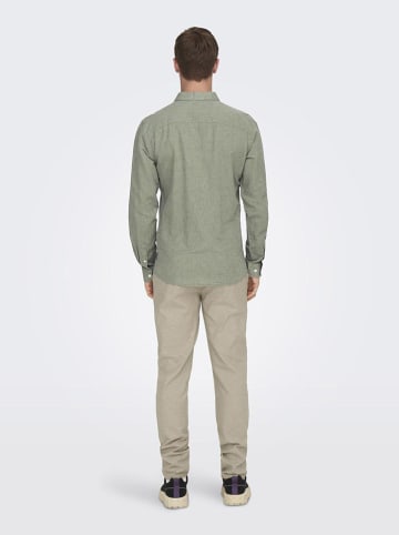 ONLY & SONS Blouse - slim fit - donkergroen