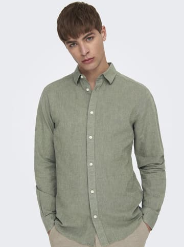 ONLY & SONS Blouse - slim fit - donkergroen