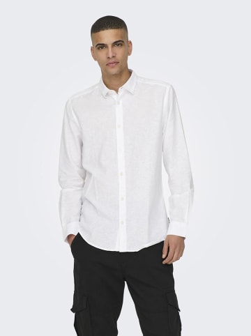 ONLY & SONS Blouse - slim fit - wit