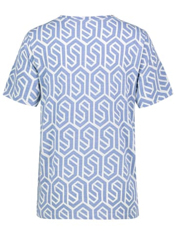 Sublevel Shirt in Hellblau/ Weiß