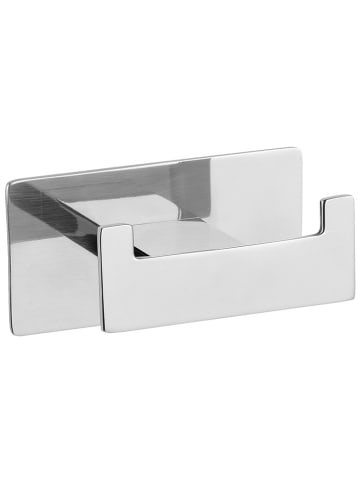 Wenko Wandhaken "Genova Shine" in Silber - (B)8,9 x (H)4,4 cm