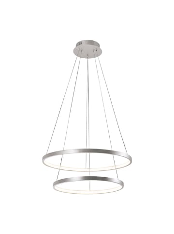 JUST LIGHT. Lampa wisząca LED "Helike" w kolorze srebrnym - wys. 120 x Ø 50 cm