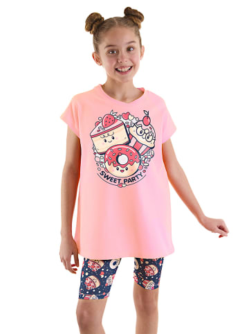 Denokids 2tlg. Outfit "Sweet Party" in Rosa/ Dunkelblau