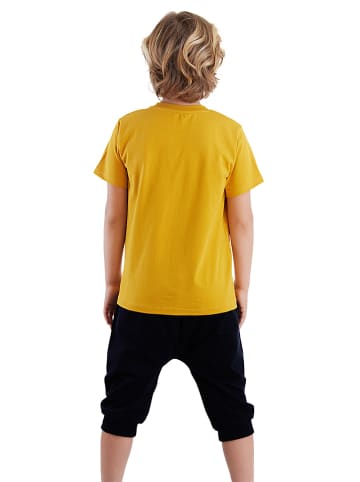 Denokids 2-delige outfit "Lion" geel/zwart