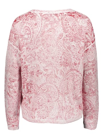 Oui Pullover in Creme/ Rot