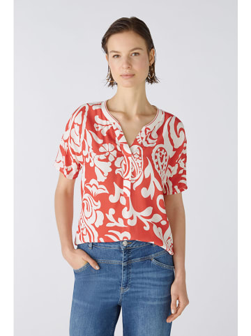 Oui Blouse rood/wit