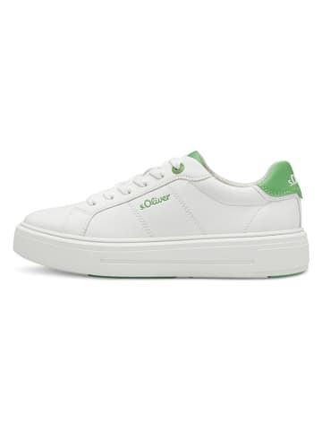 s.Oliver Sneakersy w kolorze biało-zielonym