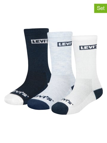 Levi's Kids 3er-Set Socken in Weiß/ Dunkelblau