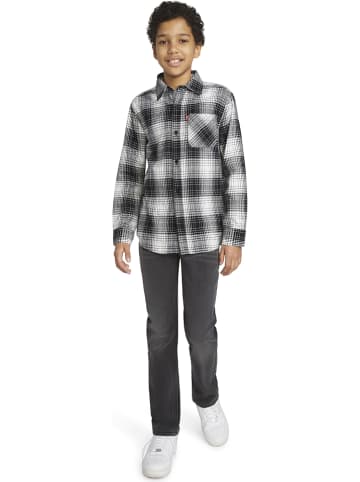 Levi's Kids Flanell-Hemd in Schwarz/ Weiß