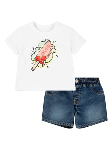 Levi's Kids 2-delige outfit blauw/wit