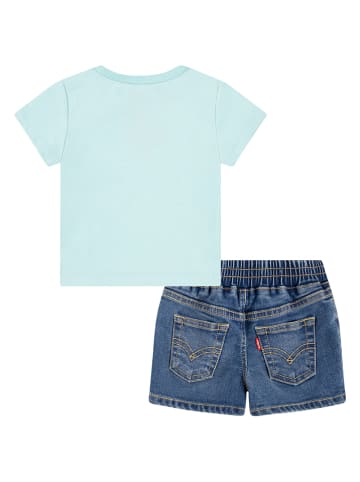 Levi's Kids 2-delige outfit turquoise/blauw