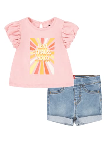 Levi's Kids 2tlg. Outfit in Blau/ Rosa