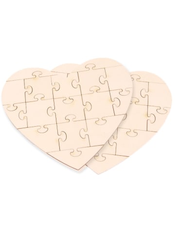 SUNNYSUE 16-częściowa drewniana układanka "Heart" - 3+