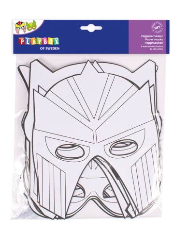 Playbox Tekturowe maski (12 szt.) "Superhero" - 3+