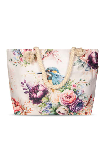 Descanso Strandtasche "Verde" in Creme/ Bunt - (B)60 x (H)43 cm