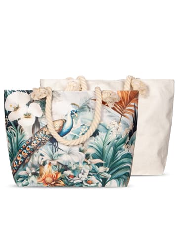 Descanso Strandtasche "Dana" in Bunt/ Creme - (B)60 x (H)43 cm