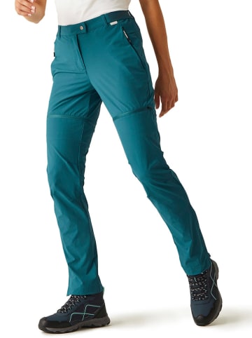 Regatta Spodnie funkcyjne Zipp-Off "Mountain" w kolorze turkusowym