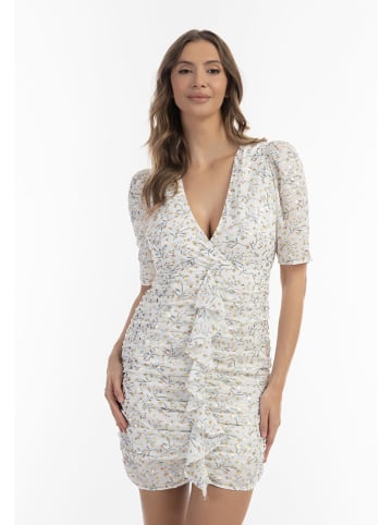 faina Kleid in Weiß/ Gold