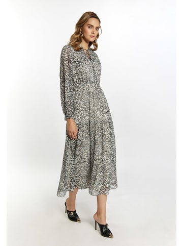 faina Kleid in Weiß/ Schwarz