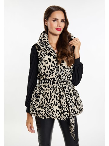 faina Weste in Sand/ Schwarz