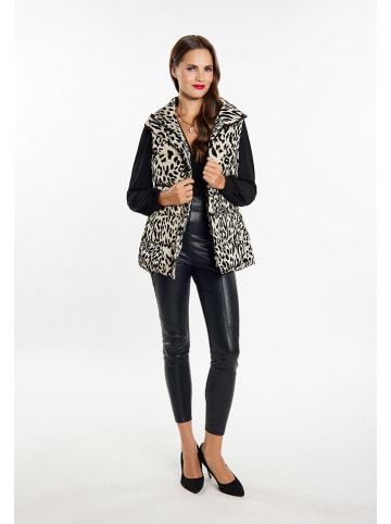 faina Weste in Sand/ Schwarz