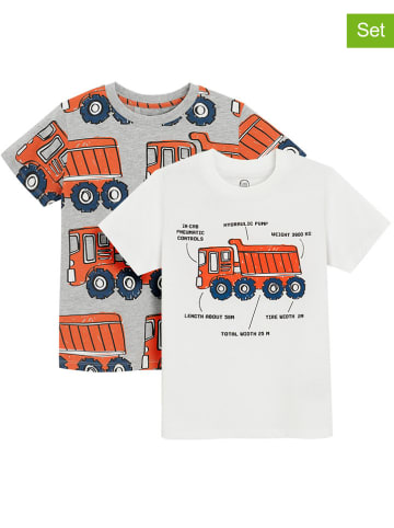 COOL CLUB 2er-Set: Shirts in Grau/ Weiß/ Orange
