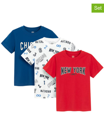 COOL CLUB 3-delige set: shirts rood/wit/blauw