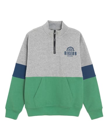 COOL CLUB Sweatshirt grijs/groen/donkerblauw