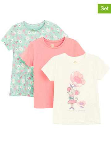 COOL CLUB 3er-Set: Shirts in Creme/ Rosa/ Mint