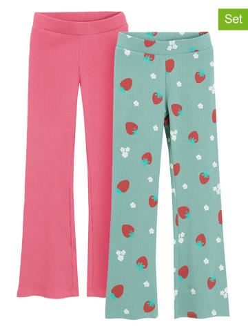 COOL CLUB Spodnie (2 pary) w kolorze różowo-zielono-czerwonym