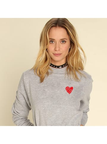 WOOOP Sweatshirt "Little Heart" in Grau