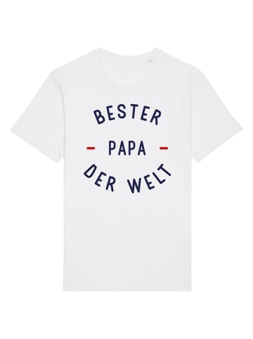 WOOOP Shirt "Bester Papa" in Weiß