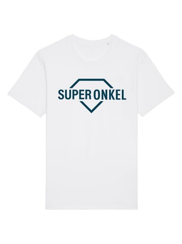 WOOOP Shirt "Superonkel" in Weiß