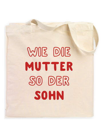 WOOOP Stoffbeutel "Wie die Mutter" in Beige - (B)36 x (H)43 cm