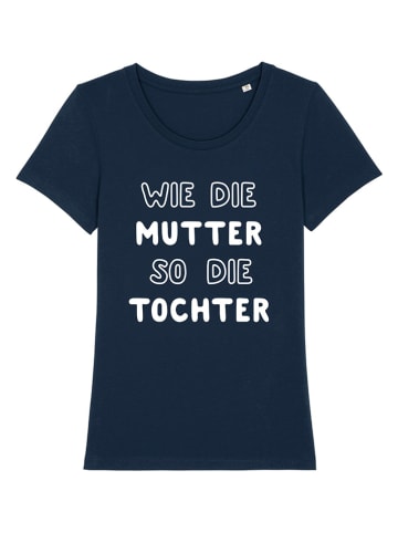 WOOOP Shirt "Wie die Mutter" in Dunkelblau
