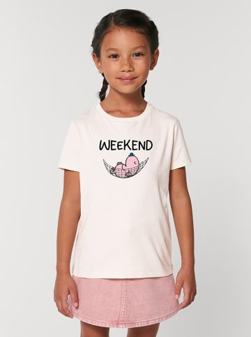 WOOOP Shirt "Weekend" in Weiß