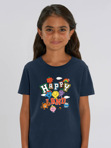 WOOOP Koszulka "Happy land" w kolorze granatowym
